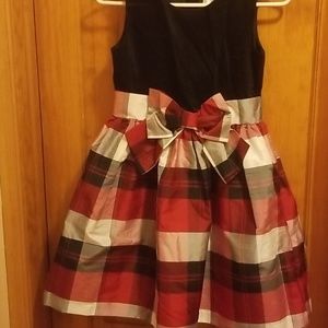 Gymboree Holiday dress and faux fur wrap